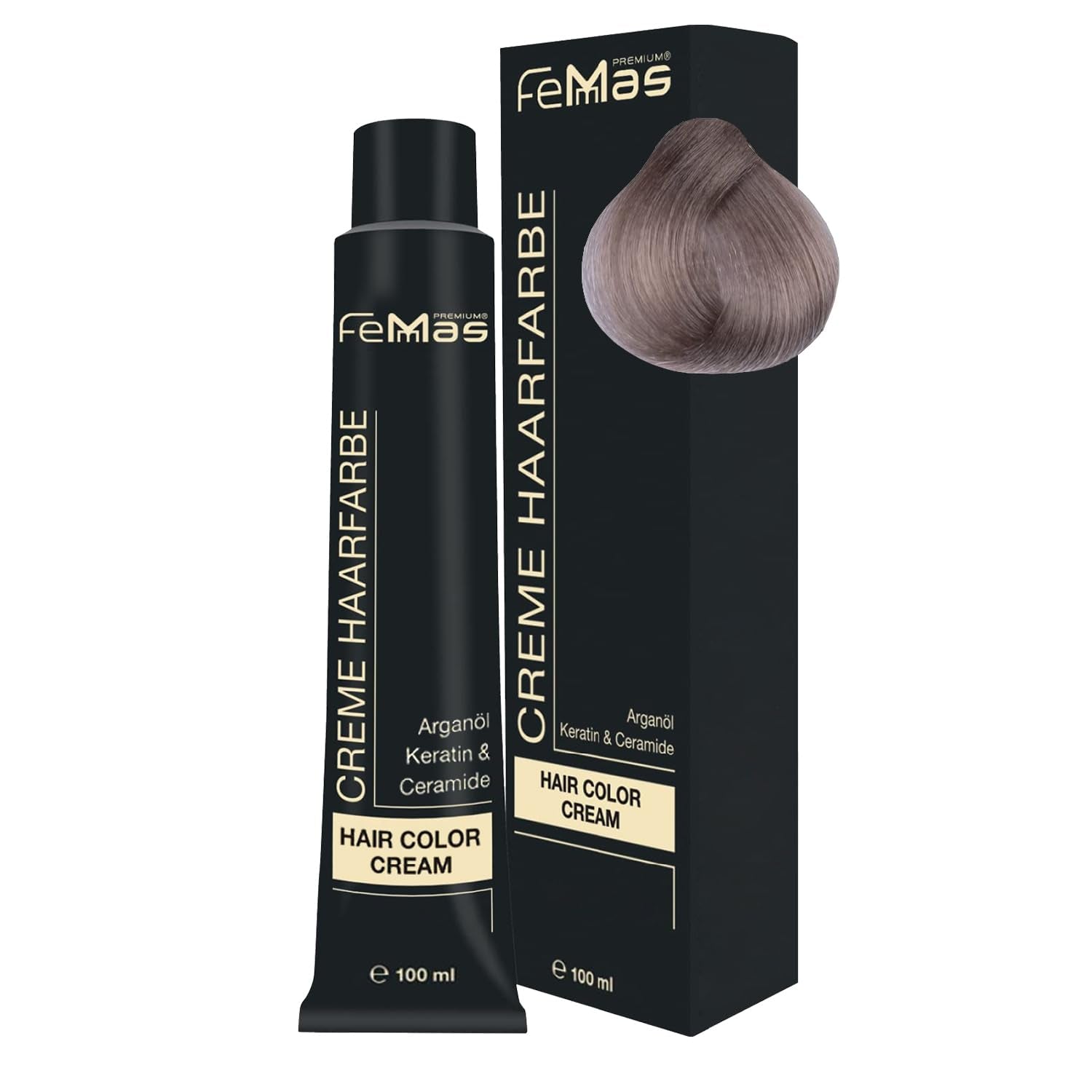 FemMas Hair Colour Pure & Mix Red I Cremă profesională cu ulei de argan, keratină și ceramide I Ca o vopsea de păr permanentă sau nuanță pentru rezultate radiante, de lungă durată I 100 ml