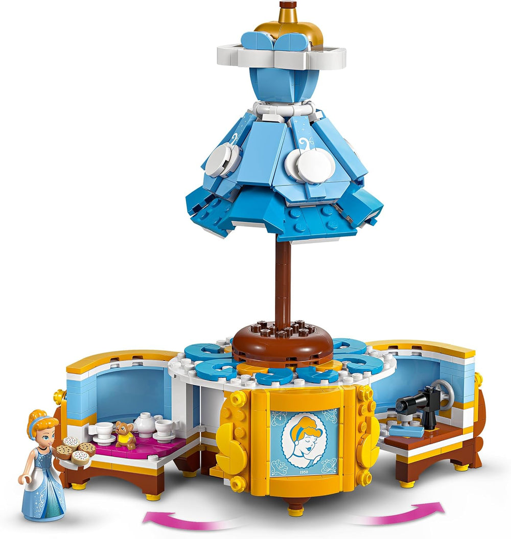 LEGO ǀ Disney Princess Cinderella's Dress, Spielzeug für Jungen und Mädchen ab 9 Jahren - Inkl. EIN Kleiderständer, Cinderella Mini-Puppe und Maus Figur - Kreatives Spielset 43266