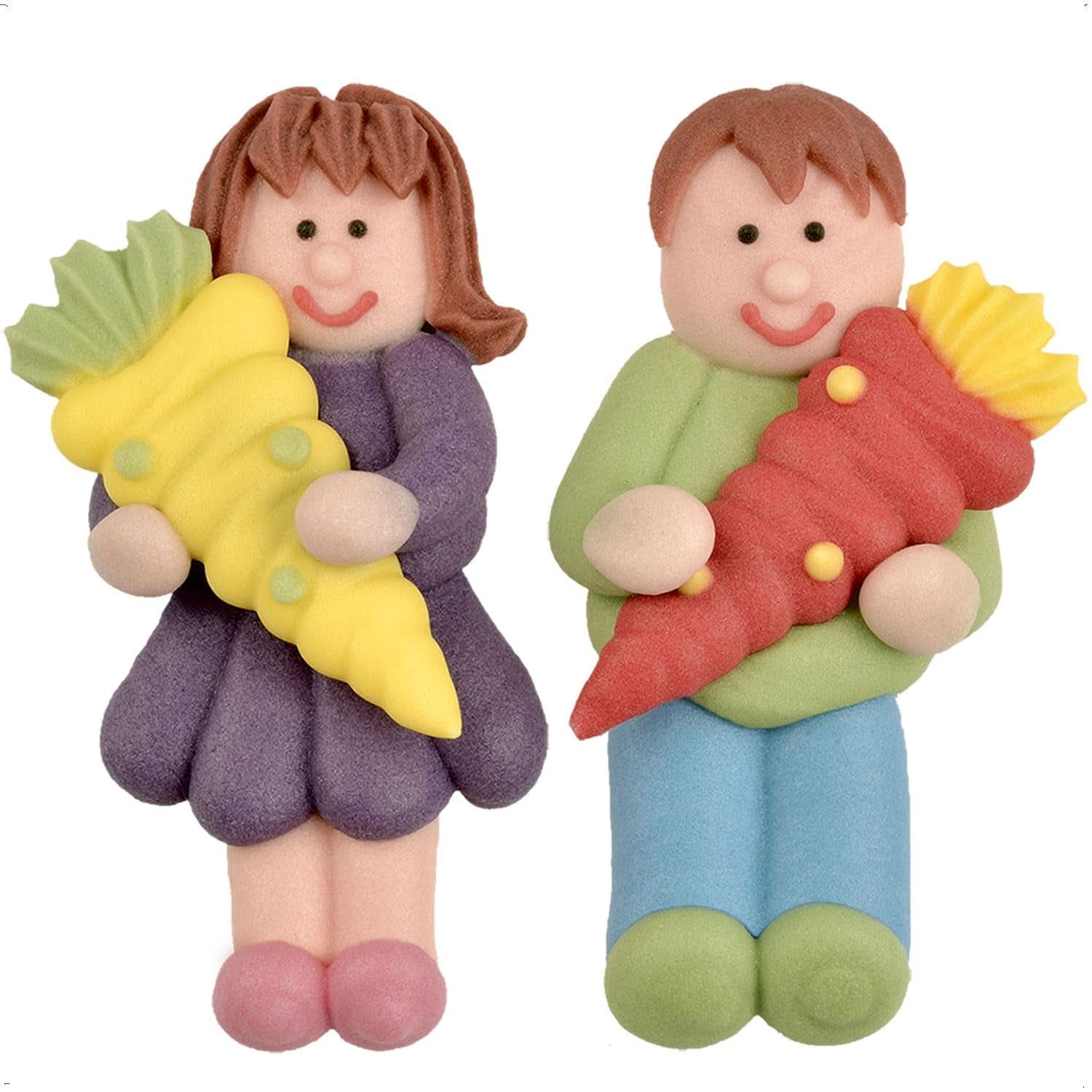 Günthart, 8 sugar figurines for the beginning of school and letters, 115 grams Sprinkles Naty Shop