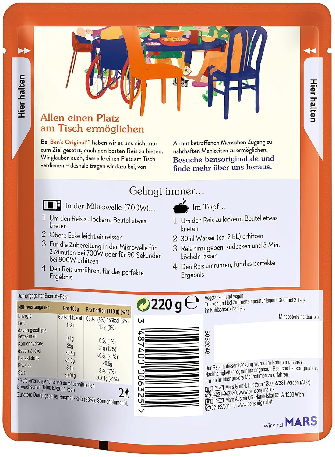 BEN'S ORIGINAL™ Express Basmati Rice 6 x 220g