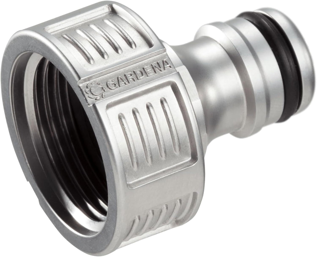 Conector robinet Gardena Premium 26,5 mm (G 3/4 inch): Adaptor pentru robinete, metal de înaltă calitate, curgere fără stropire, rezistent la îngheț, ambalat (18241-20)
