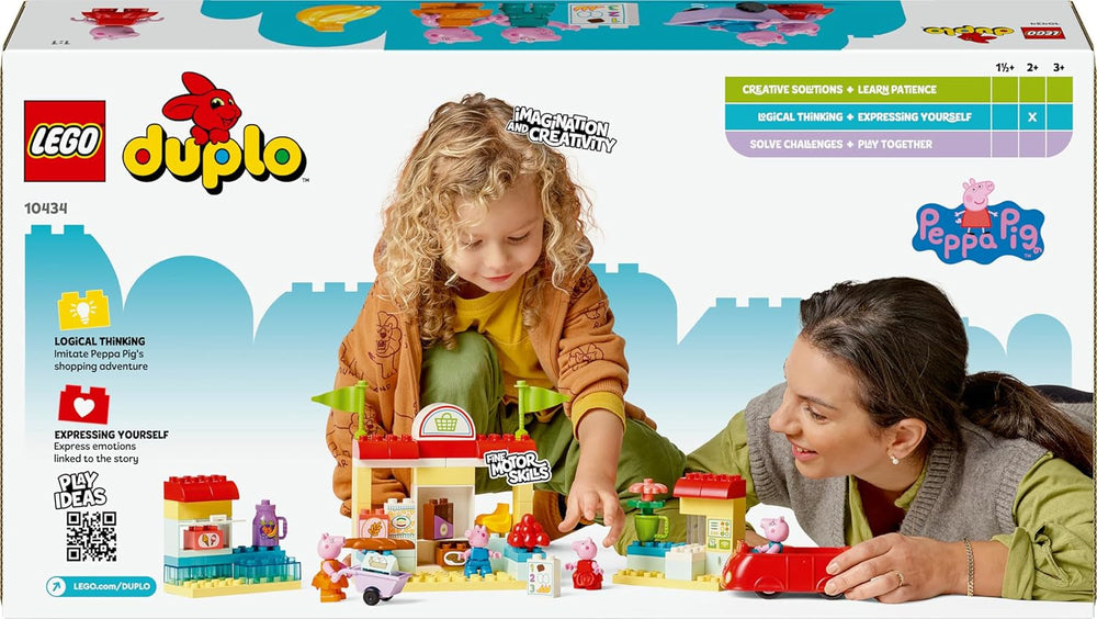 LEGO DUPLO 10434 Peppa's Supermarket: creative educational toy and playset, gift for boys and girls from 2 years old, encourages dexterity Building sets Besuche den LEGO-Store