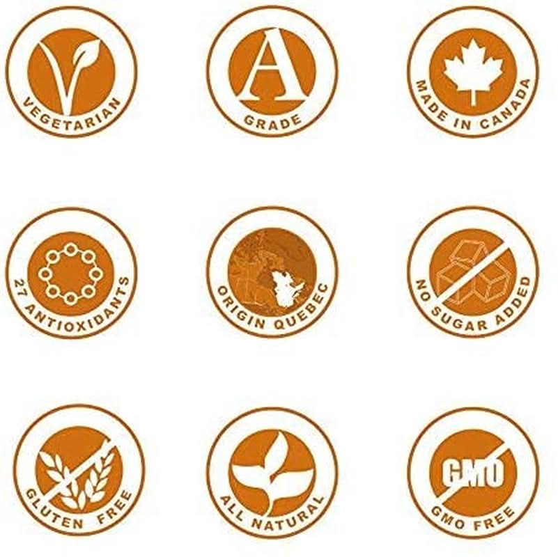 Maplefarm - Pure Canadian Organic Dark Maple Syrup, Grade A, Dark, Strong Flavor - 250ml Sweeteners Naty Shop