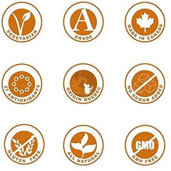 Maplefarm - Pure Canadian Organic Dark Maple Syrup, Grade A, Dark, Strong Flavor - 250ml Sweeteners Naty Shop