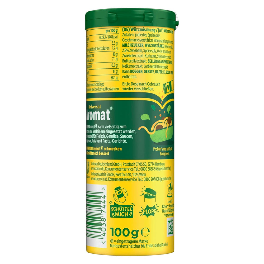 Knorr Würzmischung Universal Aromat für schnelle Gerichte zum Seasoning and seasoning of meat, vegetables, sauces and more 100 g