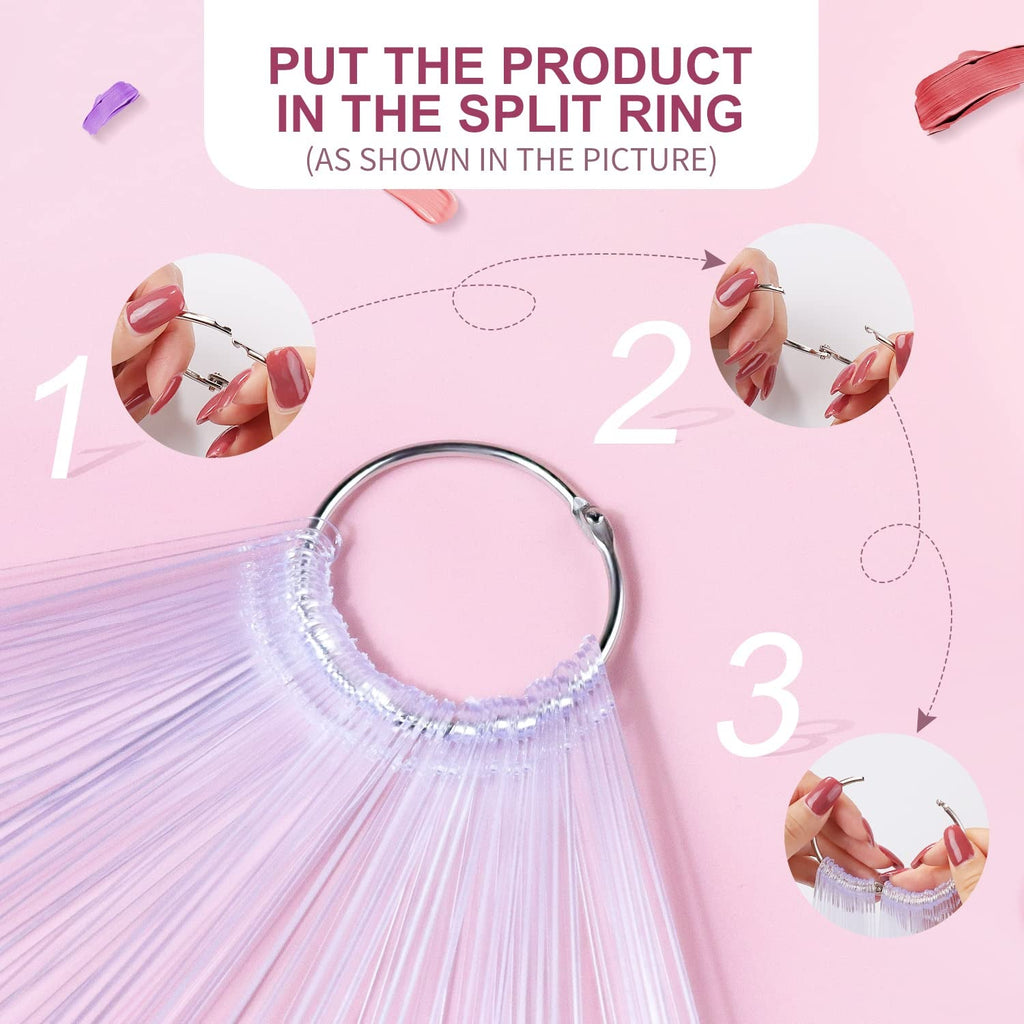 100 Stück Nail Art Tips Ring Stick,Nagelspitzen Nagel Display Transparente Nägel Kunstspitzen Sticks,Nagelkunst Praxis Für Nagelstudio Und Anfänger Display DIY Nail Art Tips