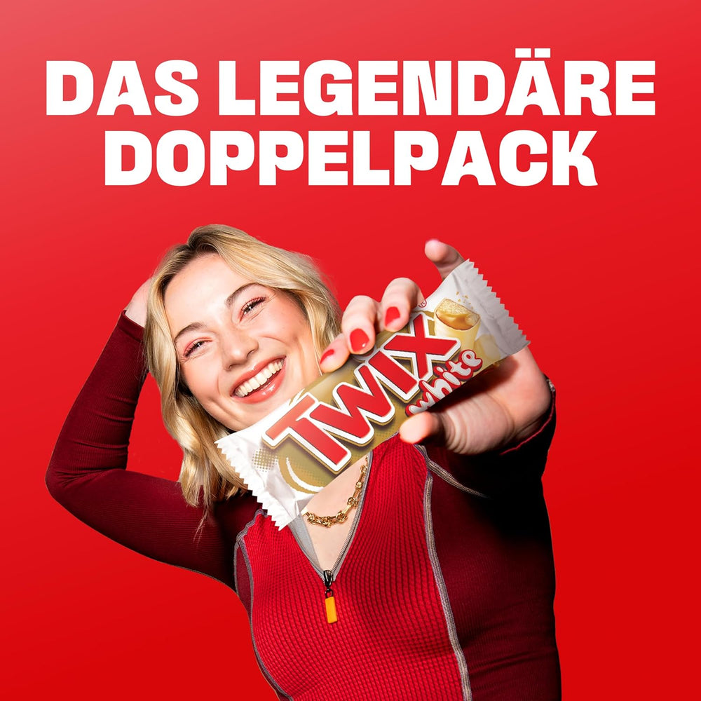 Twix white chocolate bars; caramel, biscuits, white chocolate; multiple pack of chocolates; 5 bars (5 x 46 g)