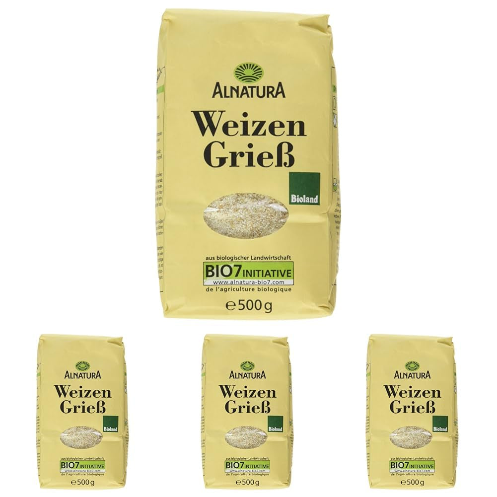 Organic wheat semolina, 500g (packaging may vary)