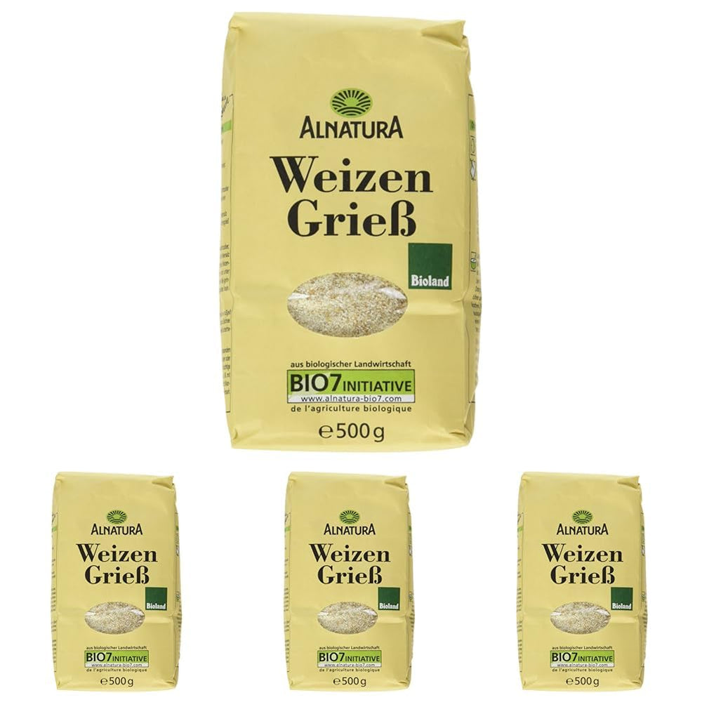 Organic wheat semolina, 500g (packaging may vary)