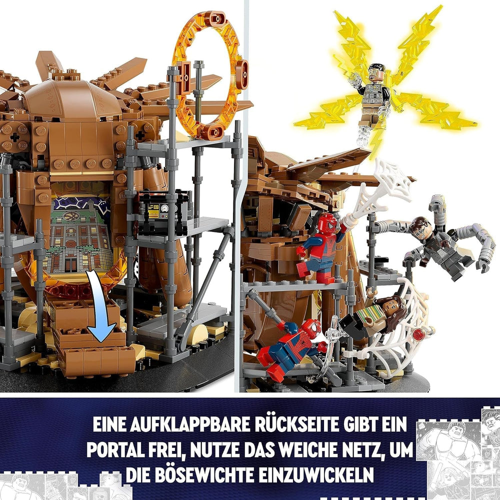 LEGO 76261 Marvel Spider-Man's Big Showdown, Spider-Man: No Way Home set with 3 minifigures Peter Parker plus Green Goblin, Electro, Sandman, Ned, Doctor Strange and MJ, collectible model Building sets Besuche den LEGO-Store
