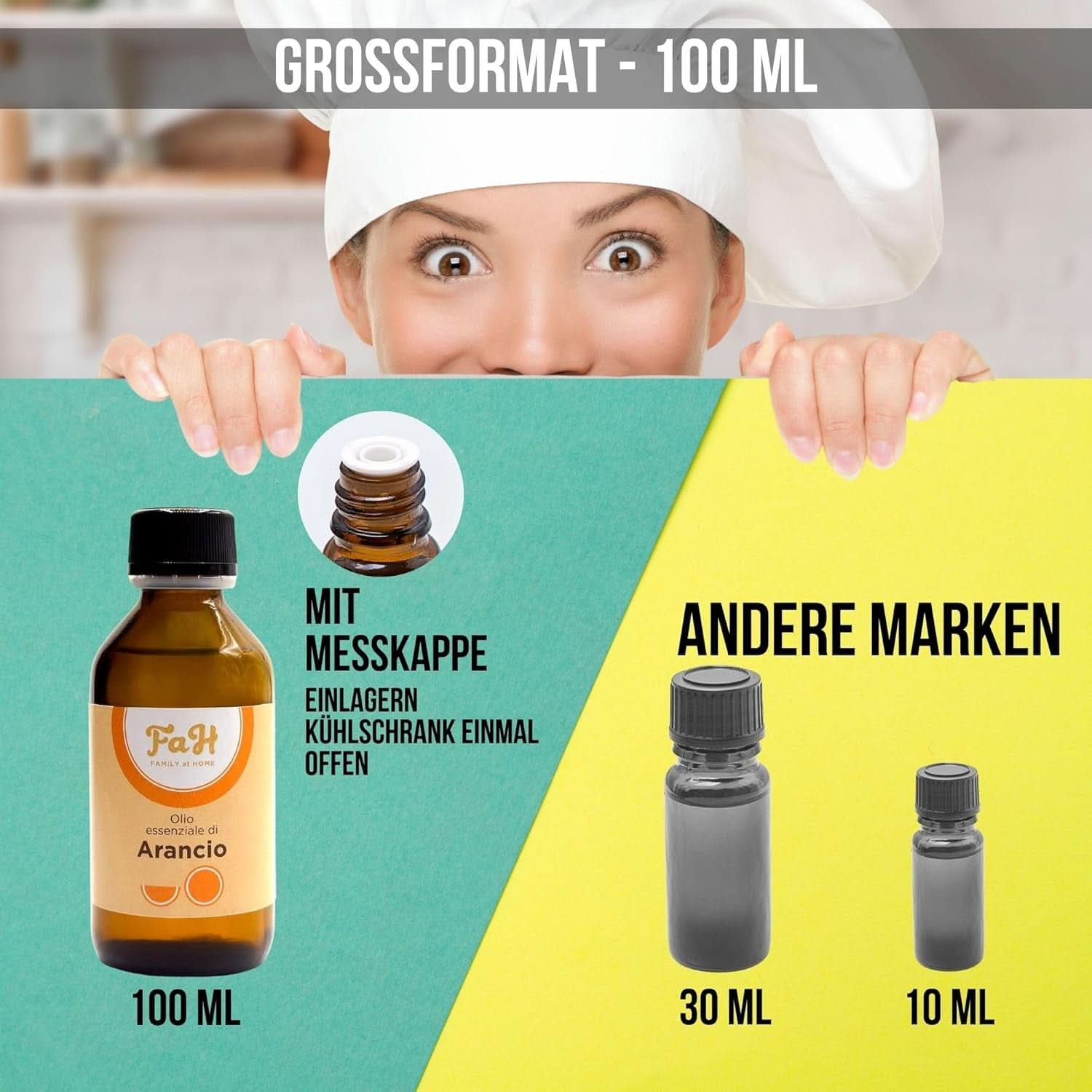 Aromă alimentară de portocale pentru patiserie, 100 ml, fara zahar si gluten Arome Naty Shop