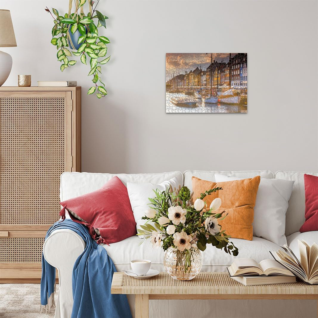 Ravensburger Puzzle 12000846, Locuri scandinave - Apus de soare în Copenhaga - puzzle jigsaw de 500 de piese pentru adulți și copii de peste 12 ani Puzzle Naty Shop