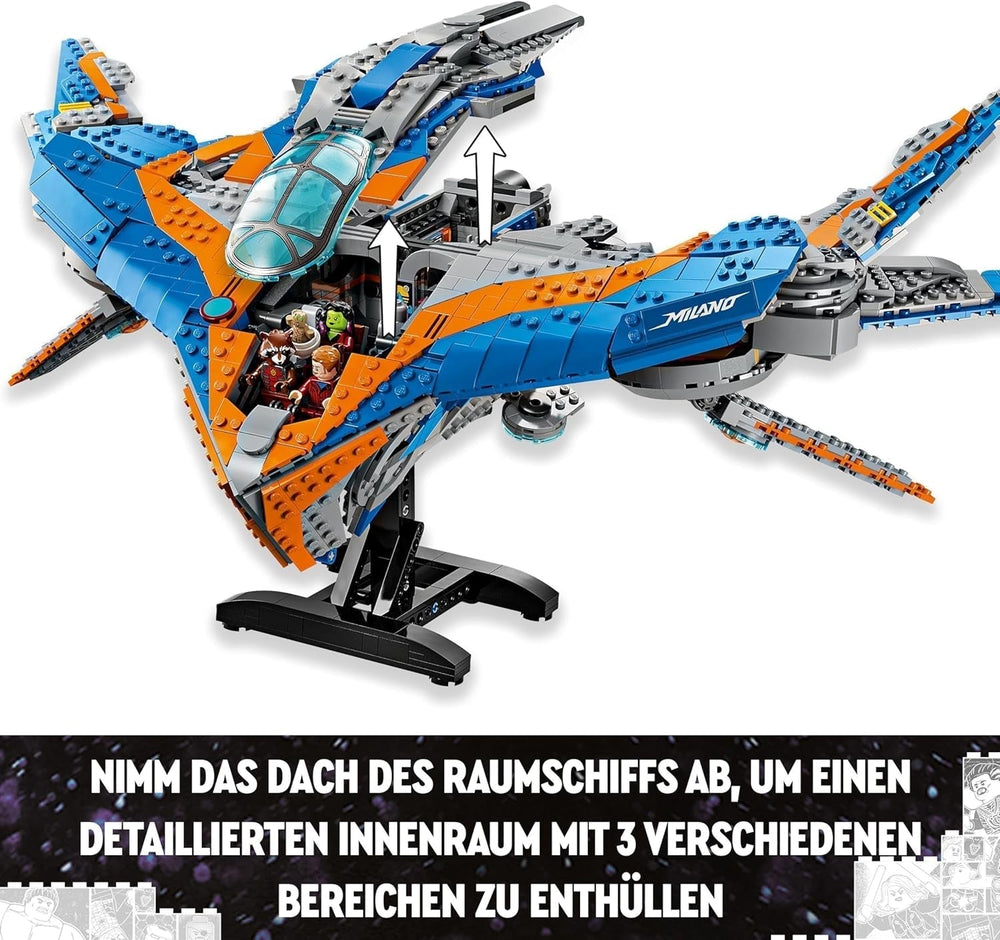 LEGO Marvel Guardians of the Galaxy: The Milano Building Spaceship Model with 4 Superhero Minifigures Avengers Flyer for Space Adventures Gift for Boys and Girls 76286 Building Sets Beuche den LEGO-Store