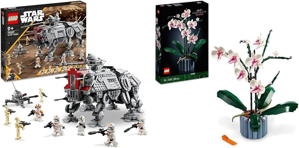 LEGO Star Wars At-Te Walker Mobile Toy Model Minifigure Set Including 3 Clone Troopers, Battle Droids and Dwarf Spider Droid 75337 Building Sets Besuche den LEGO-Store 10311 Orchid Icon Pack
