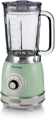 Ariete Vintage 583 Mixer Aus Glas, Retro Multifunktionsmixer Mit 4 Klingen, 4 Geschwindigkeiten + Pulse-Funktion, Ice-Crusher Funktion, 1.5 Liter Fassungsvermögen, 1000W, Green Kitchen Naty Shop Green Single
