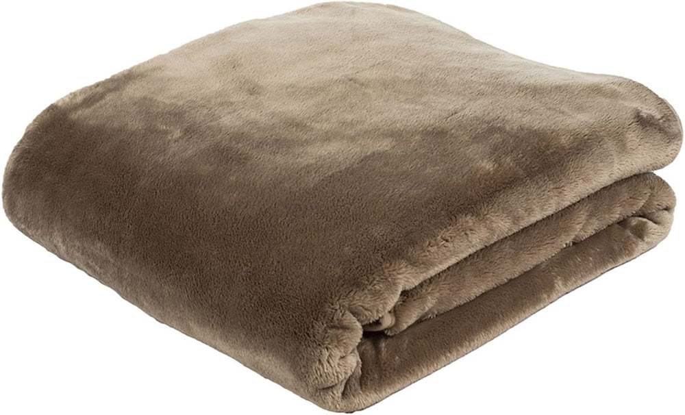 Gözze - Comfortable blanket Premium Cashmere-Feeling, 500 G/M², 180 X 220 Cm - mustard Beds and Blankets Besuche den GÃ¶zze-Store Taupe 180 X 220 Cm