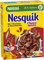 Nestlé Choco Waves, crunchy wave-shaped chocolate breakfast (33% whole grain content), 1 pack (1 x 330g)
