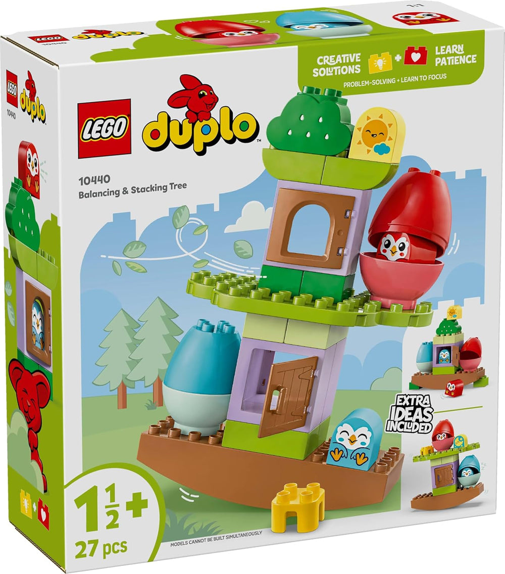 LEGO DUPLO tree for balancing and stacking, development toy, building set for children from 18 months, creative toy for children, educational toy with 2 toy birds 10440 Building sets Besuche den LEGO-Store
