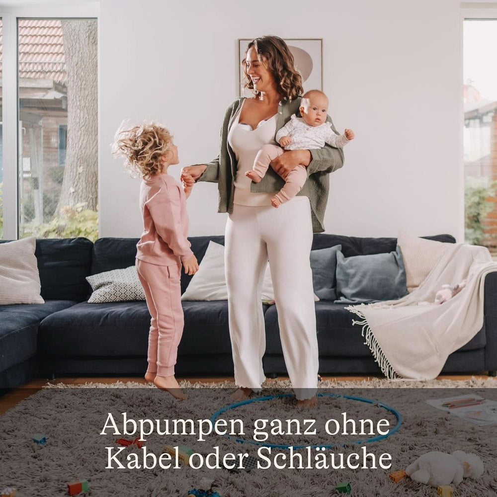 Lansinoh Tragbare Elektrische Doppelmilchpumpe – Freihändig Und Leise Abpumpen Ohne Kabel & Schläuche – Wiederaufladbarer Akku – Einfache Bedienung & Reinigung - Handsfree Accessories Food and Breastfeeding Bebe Naty Shop