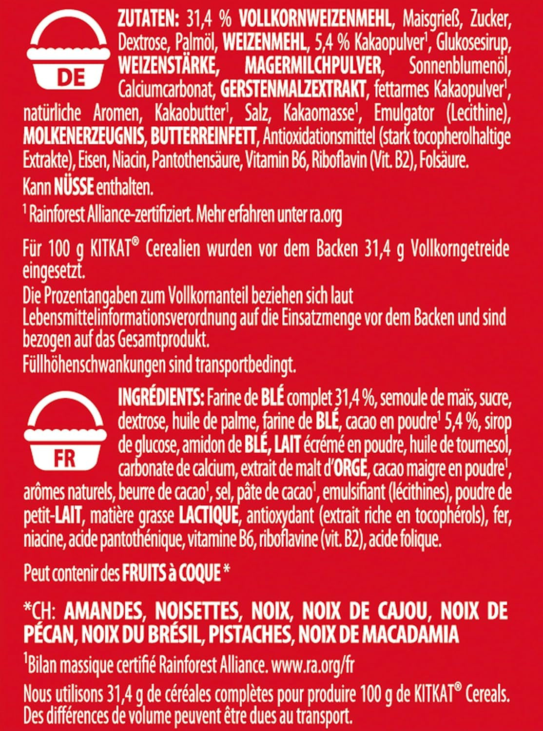 Nestlé Cereal, Crispy Breakfast Cereal with Typical Wafer and Delicious Chocolate, 1 Pack (1 x 330g)