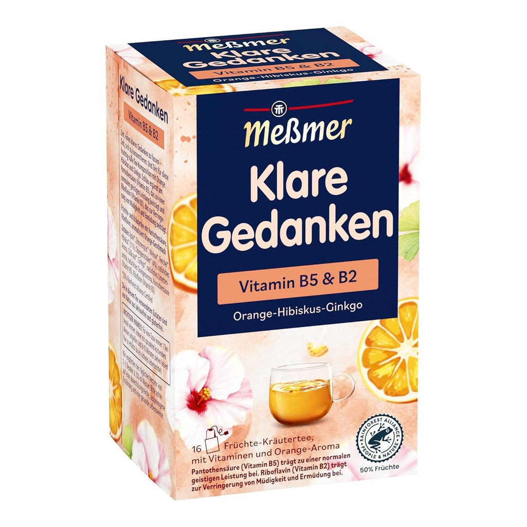 Meßmer Piele frumoasă | Vitamina C și colagen | 16 pliculețe de ceai | Fără gluten | Fără lactoză