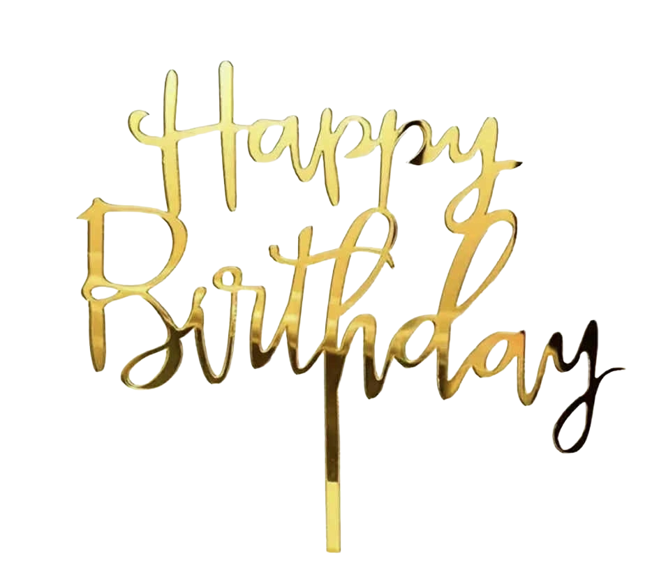 Non-edible decoration, Topper, Happy Birthday