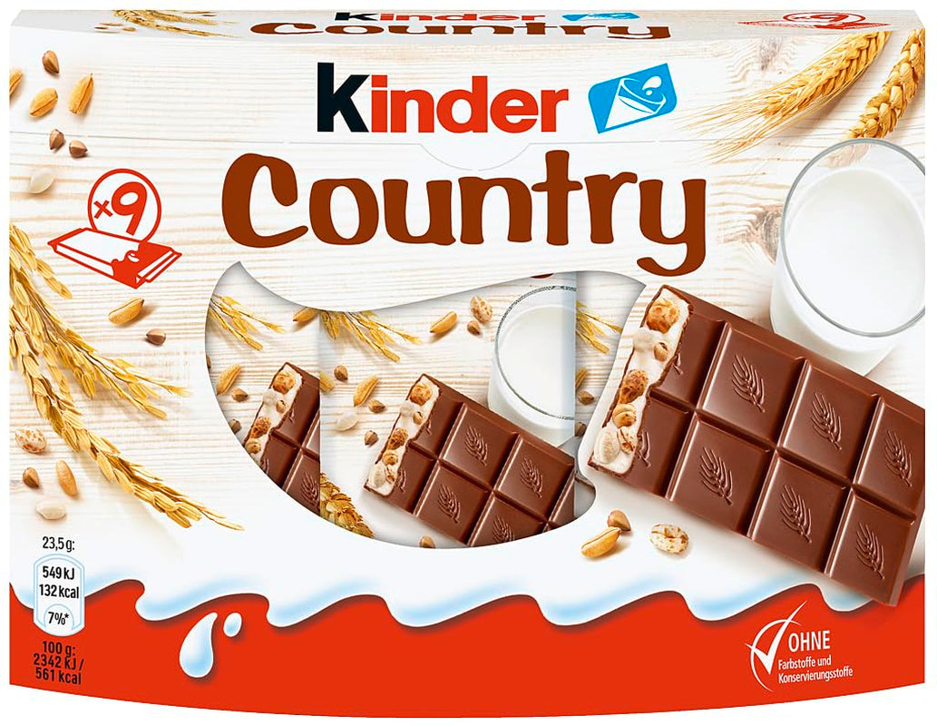 Kinder Country bars, 9 bars, 212 g