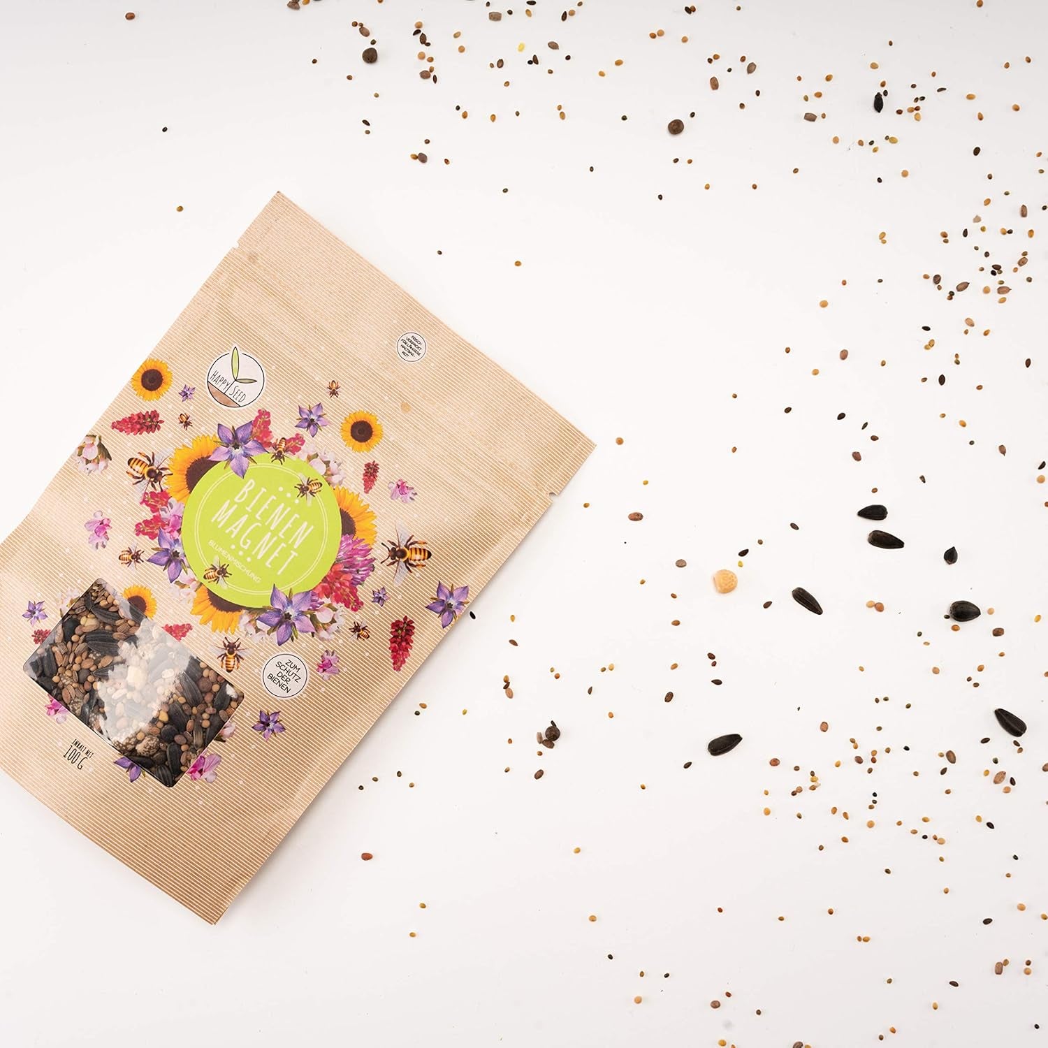 100g Wildflower Seeds for a Colorful Bee Pasture - Vibrant and Nectar Rich Wildflower Seed Blend for Bees and Butterflies (Includes FREE eBook)