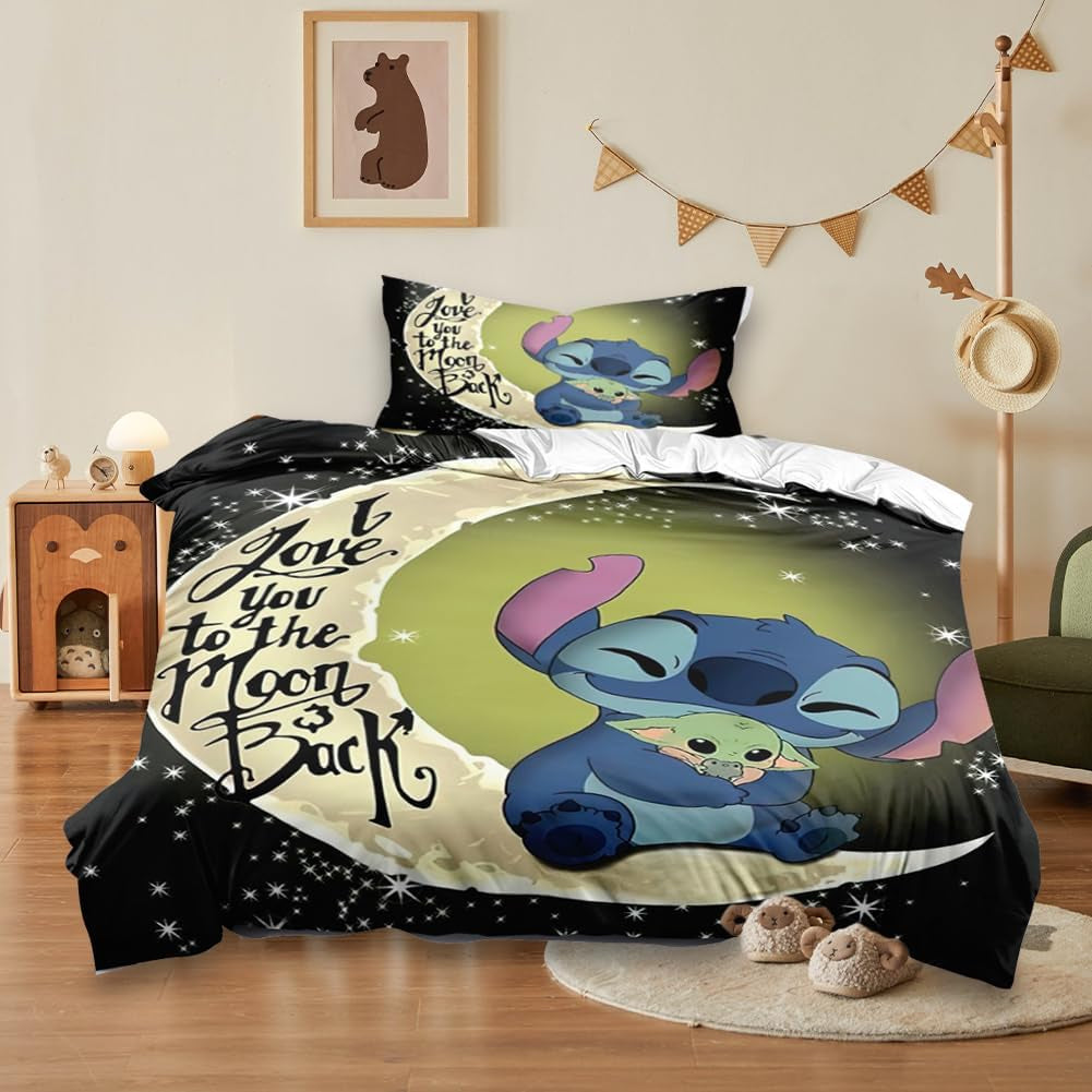 Lenjerie de pat pentru copii, Stitch, bumbac Lenjerie de pat - copii Naty Shop Cartoon D
