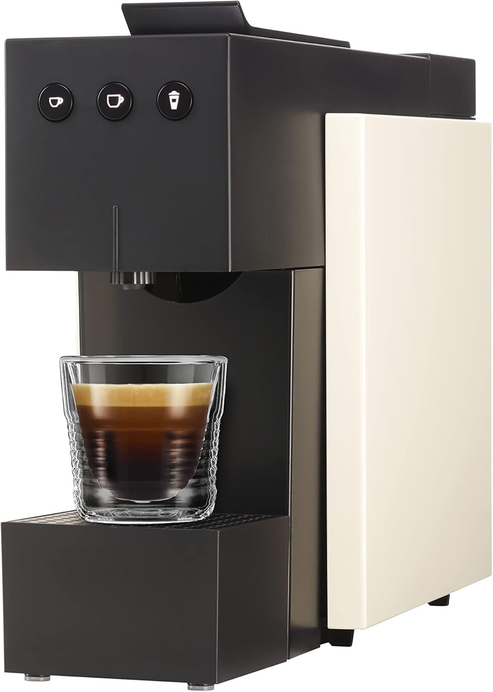 Espressor cu capsule K-FEE SQUARE pentru cafea, ceai și cacao | Espressor compact | Încălzire rapidă | Rezervor de apă de 0,8 l | 19 bar | Negru piano
