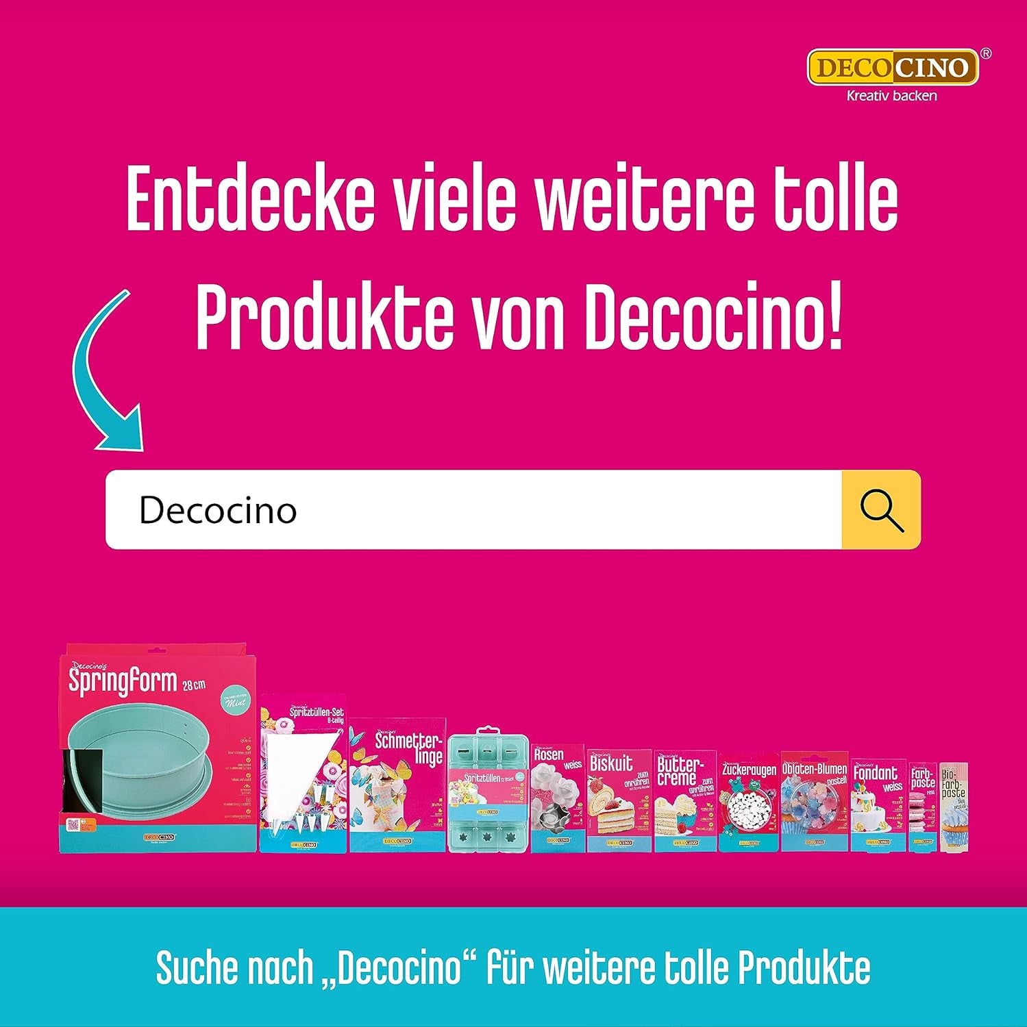 DECOCINO Ausrollstab – 3-part, approx. 23 cm long – antihaftbeschichter als Teigrolle zum Ausrollen von Marzipan, Blütenpaste, Roll-Fondant