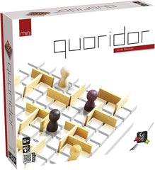Gigamic, Quoridor Mini, joc de familie, joc din lemn, 2-4 jucători, vârste 8+, 15 minute, germană, multilingv, multicolor, colorat