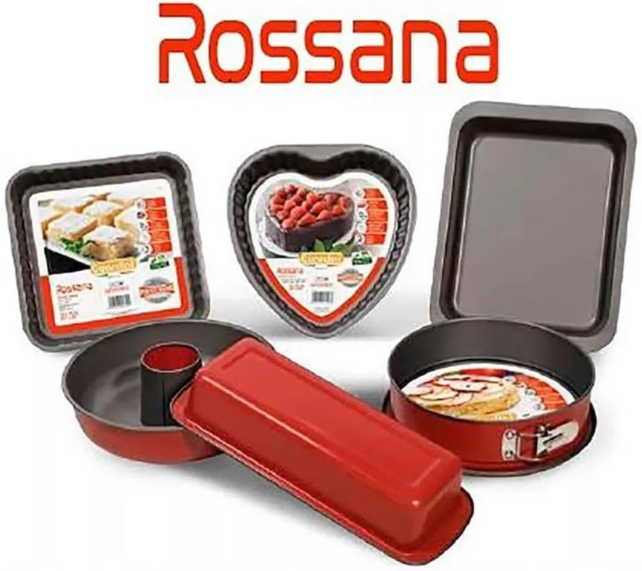 Rossana, Pudding mold with cone 23 cm, non-stick coating, red/grey color, stainless steel Molds and baking trays Naty Shop
