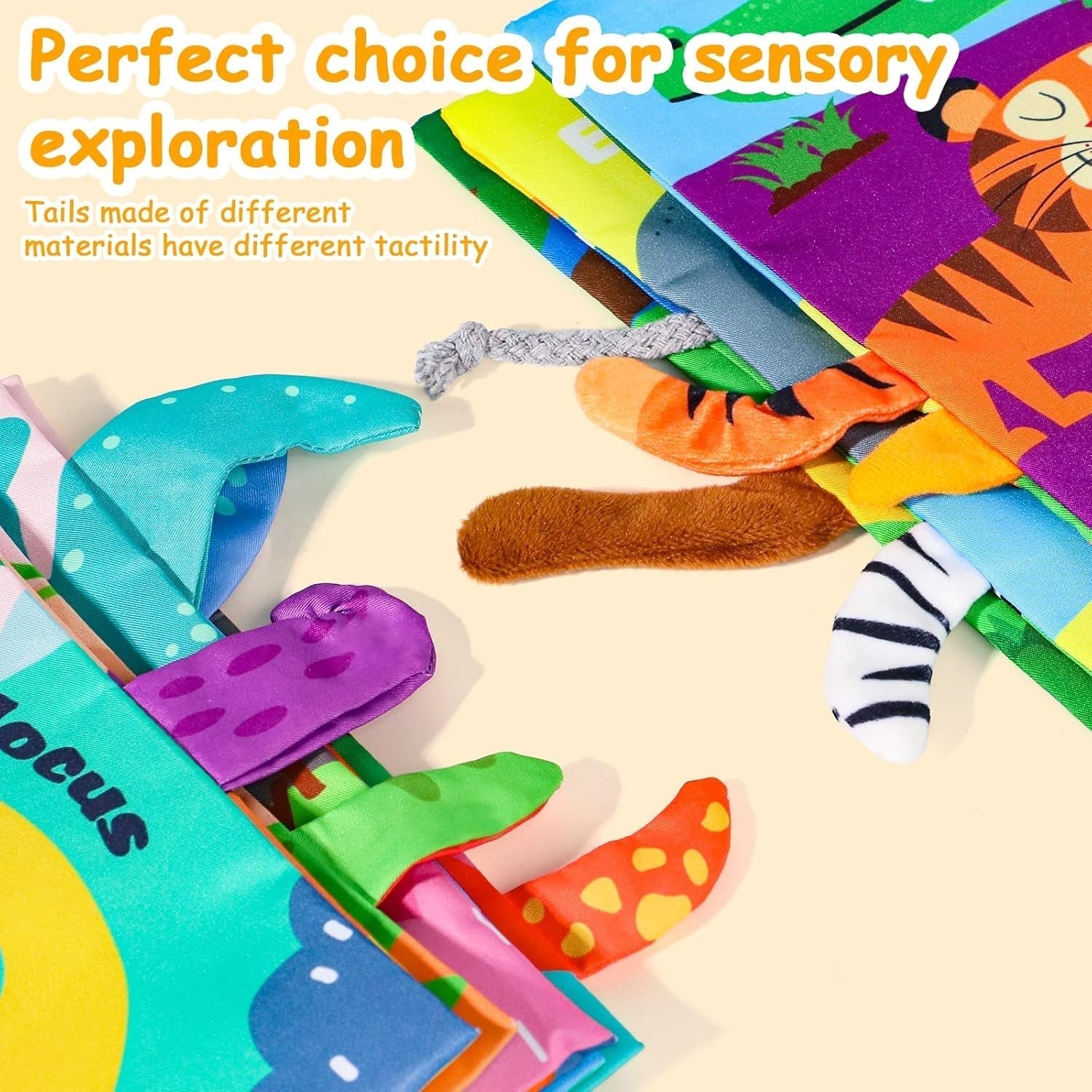 Akokie carte tactilă jucărie pentru copii de la 3 luni Carte Montessori jucărie pentru copii 0-6 luni carte pentru copii cadou pentru copii băiat fată jucărie senzorială carte de pânză jucărie pentru copii de la 3 6 9 luni Jucarii Bebe Naty Shop