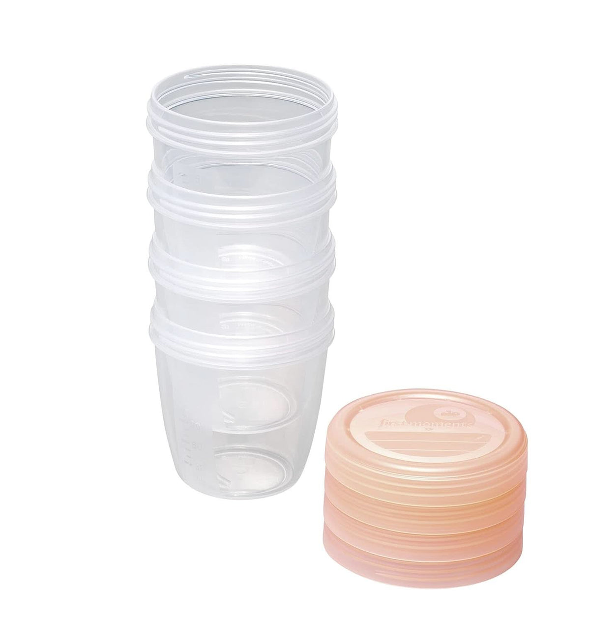 Breast milk containers NIP First Moments 150 ml, 4 pieces: stackable and leak-proof Accessories Food and Breastfeeding Bebe Naty Shop