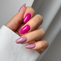 UV nail polish Semilac Hybrid 319 Shimmer Dust Pink 7ml