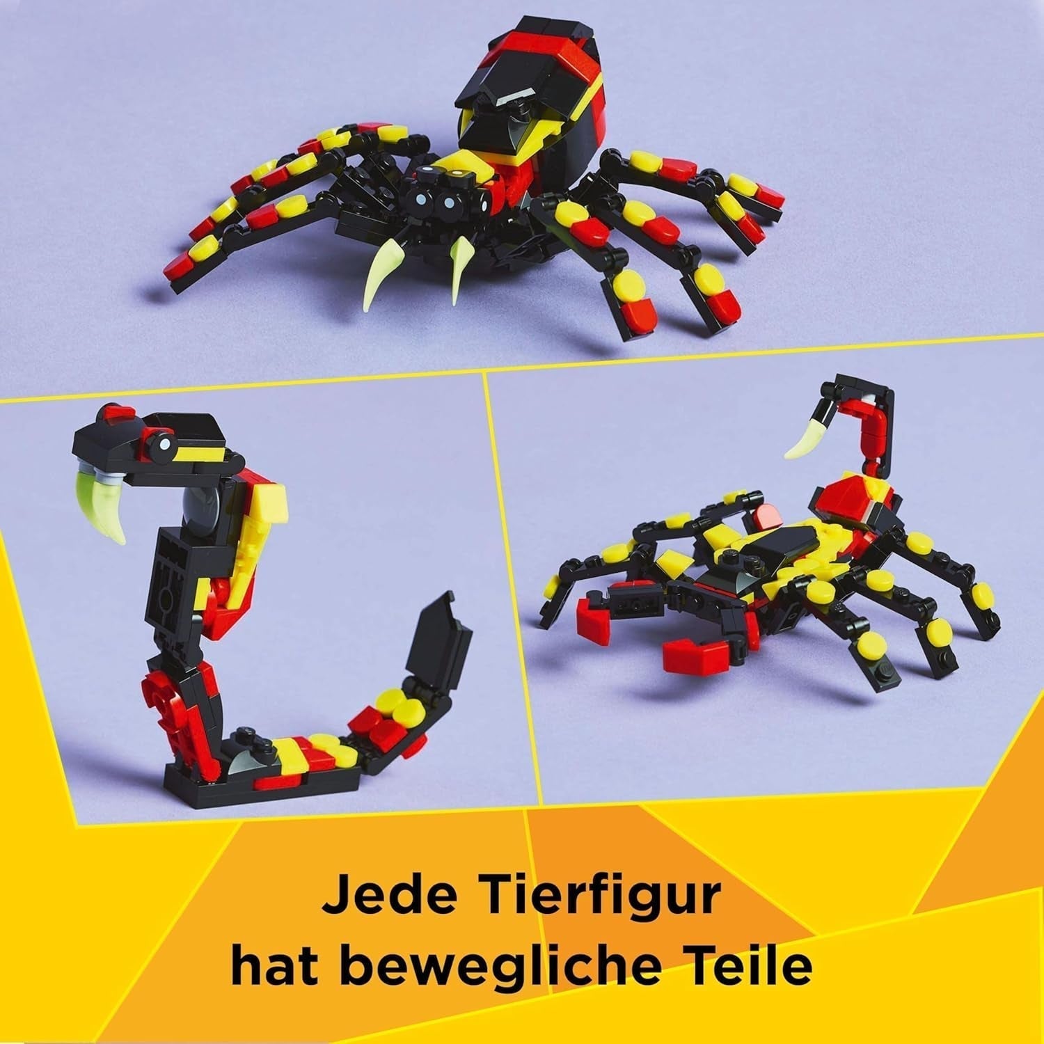 LEGO Creator 3In1 Wild animals: Surprise spider - toy to rebuild into a scorpion or snake figure - building set with 3 models - gift for boys and girls from 7 years 31159 Building sets Besuche den LEGO-Store