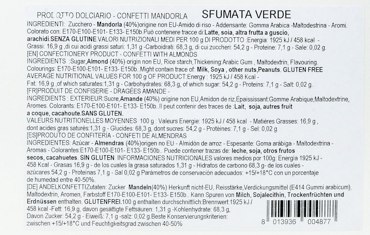 Classic almonds with green onions, 1 piece