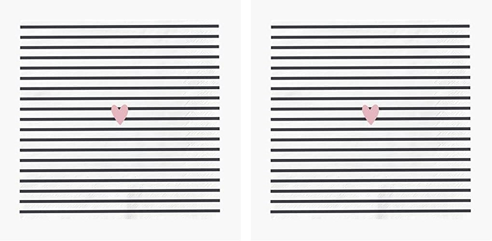 Șervețele Grafik-Werkstatt cu dicton 20 bucăți 25 cm X 25 cm Inimă albă-neagră (pachet cu 2)