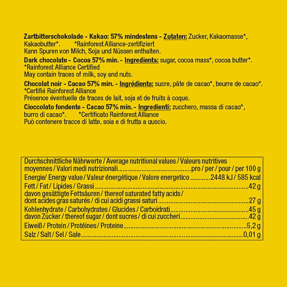 Günthart Backdecor, 90 pieces chocolate letters, alphabet and numbers in fine dark chocolate, 47 grams Naty Shop