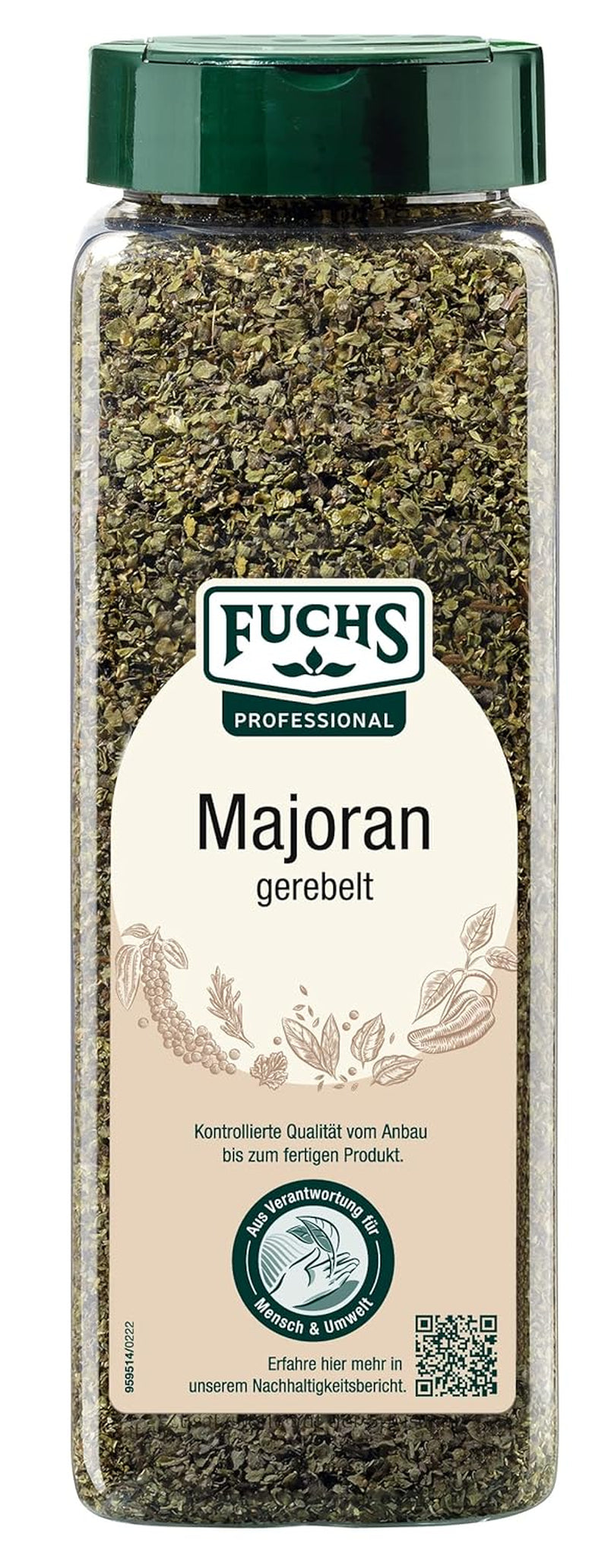 - Marjoram gerebelt | Mit praktischem Streuaufsatz | Zum Verfeinern von Bohnen- und Linseneintöpfen | 80 g im großen Streuer