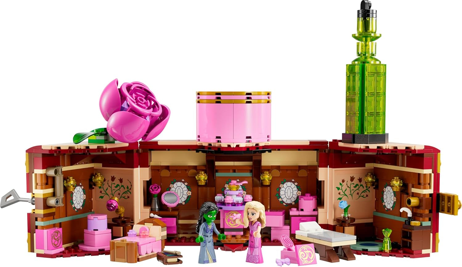 LEGO Wicked Glinda and Elphaba's Bedroom - Dollhouse with 2 mini Witches of Oz dolls, cool accessories including flowers and outfits - Creative toy for girls 8+ and fans - 75683 Building sets Besuche den LEGO-Store