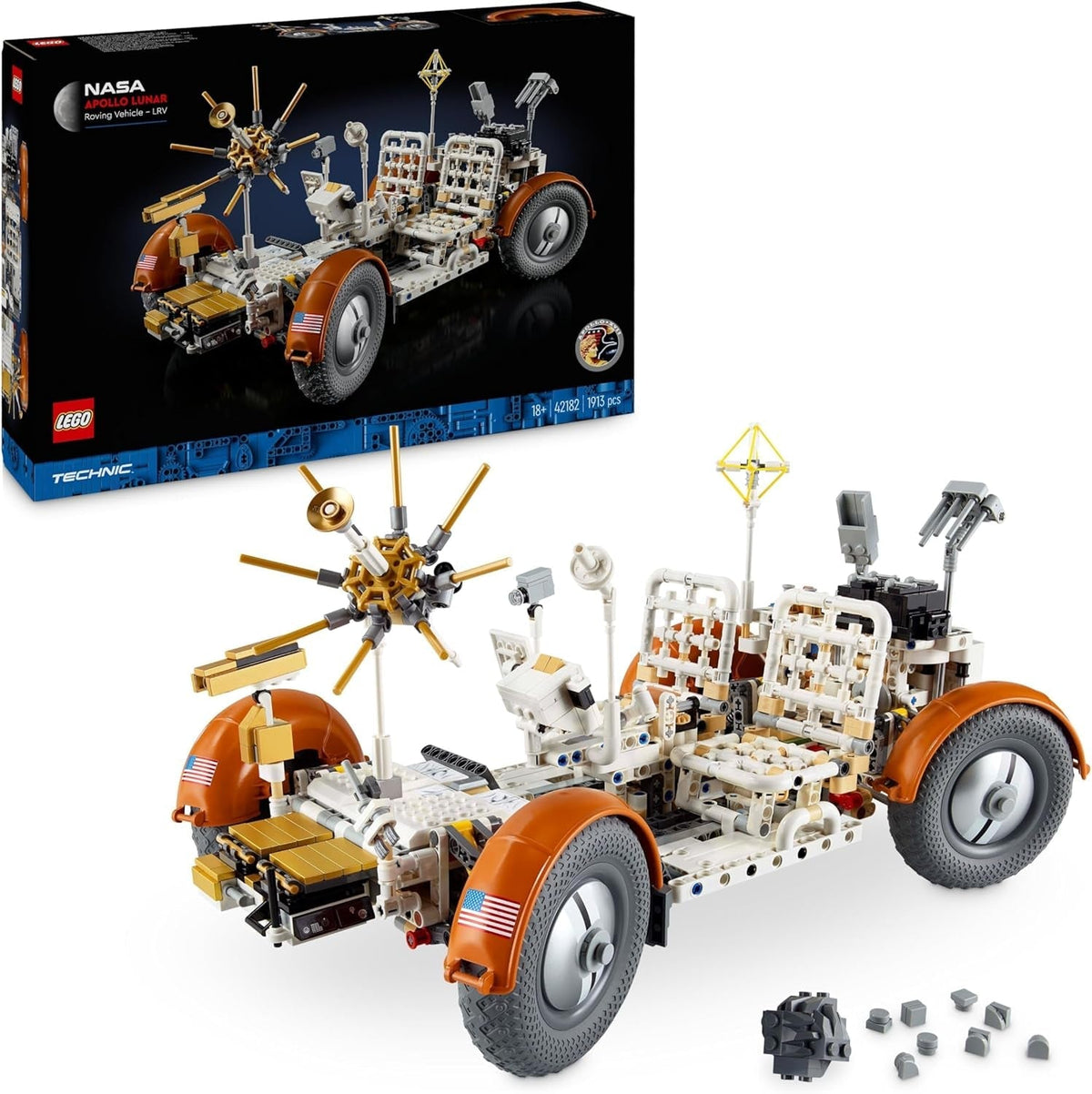 LEGO Technic NASA Apollo Lunar Roving Vehicle (LRV), Lunar Rover Model for Adults, Space Collectibles for Science Enthusiasts, Building Toy, Space Vehicle Model 42182 Building Sets Besuche den LEGO-Store Default Title