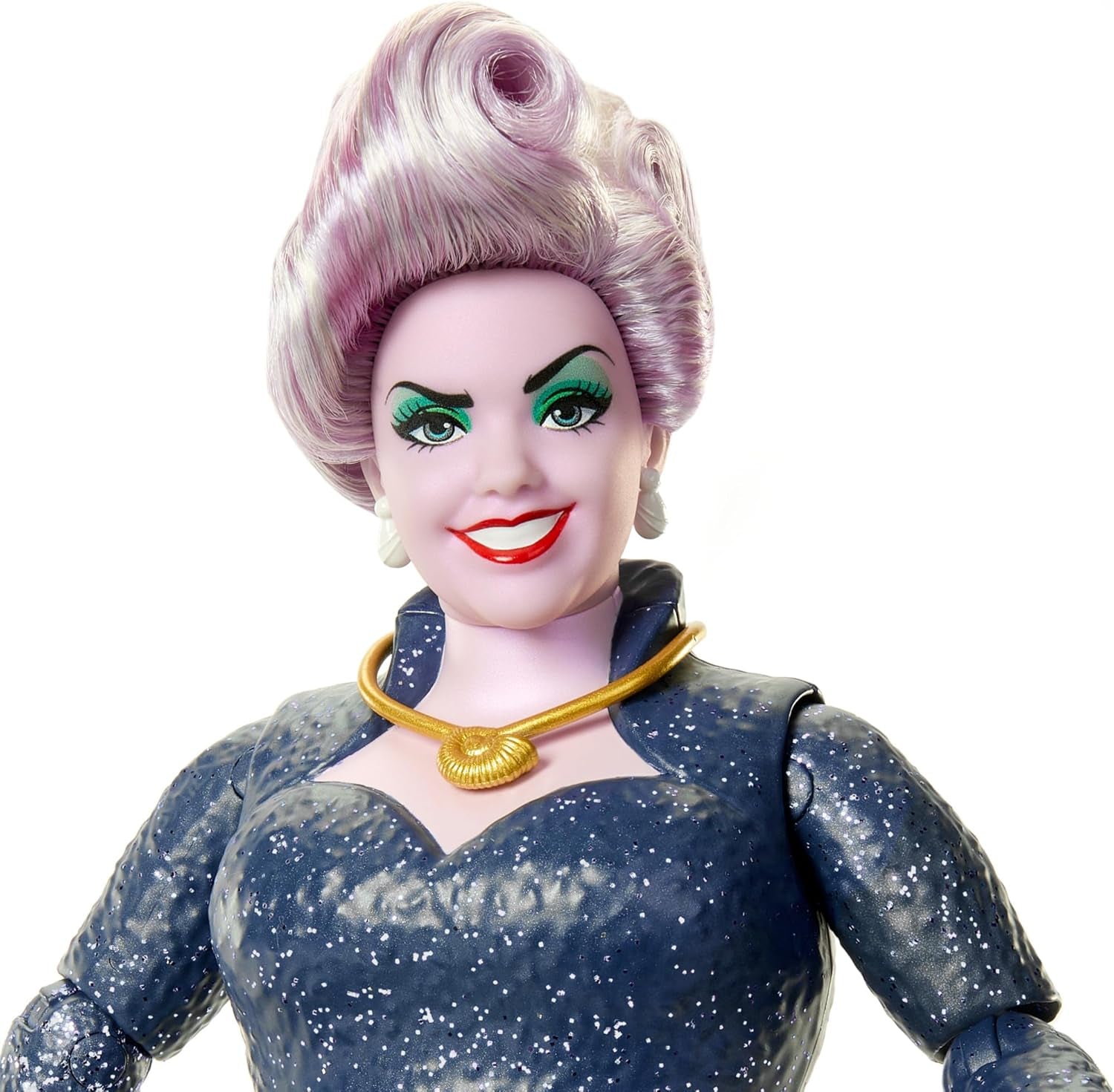 Mattel DISNEY Ariel, Sirena - Ursula cu tentacule, colier detașabil și coafură lavanda pentru o distracție nesfârșită la coafură, potrivită pentru copii de la 3 ani în sus, HLX12 Papusi Naty Shop