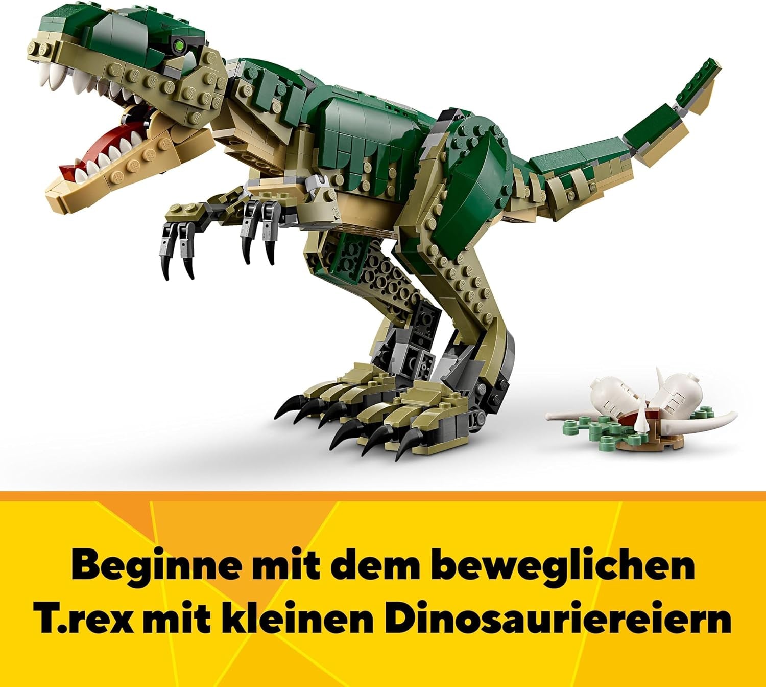 LEGO Creator T.Rex, Dino 3-in-1 Transformable Triceratops or Pterodactyl, Mobile Dinosaur Model for Kids, Gift for Boys and Girls 31151 Building Sets Besuche den LEGO-Store