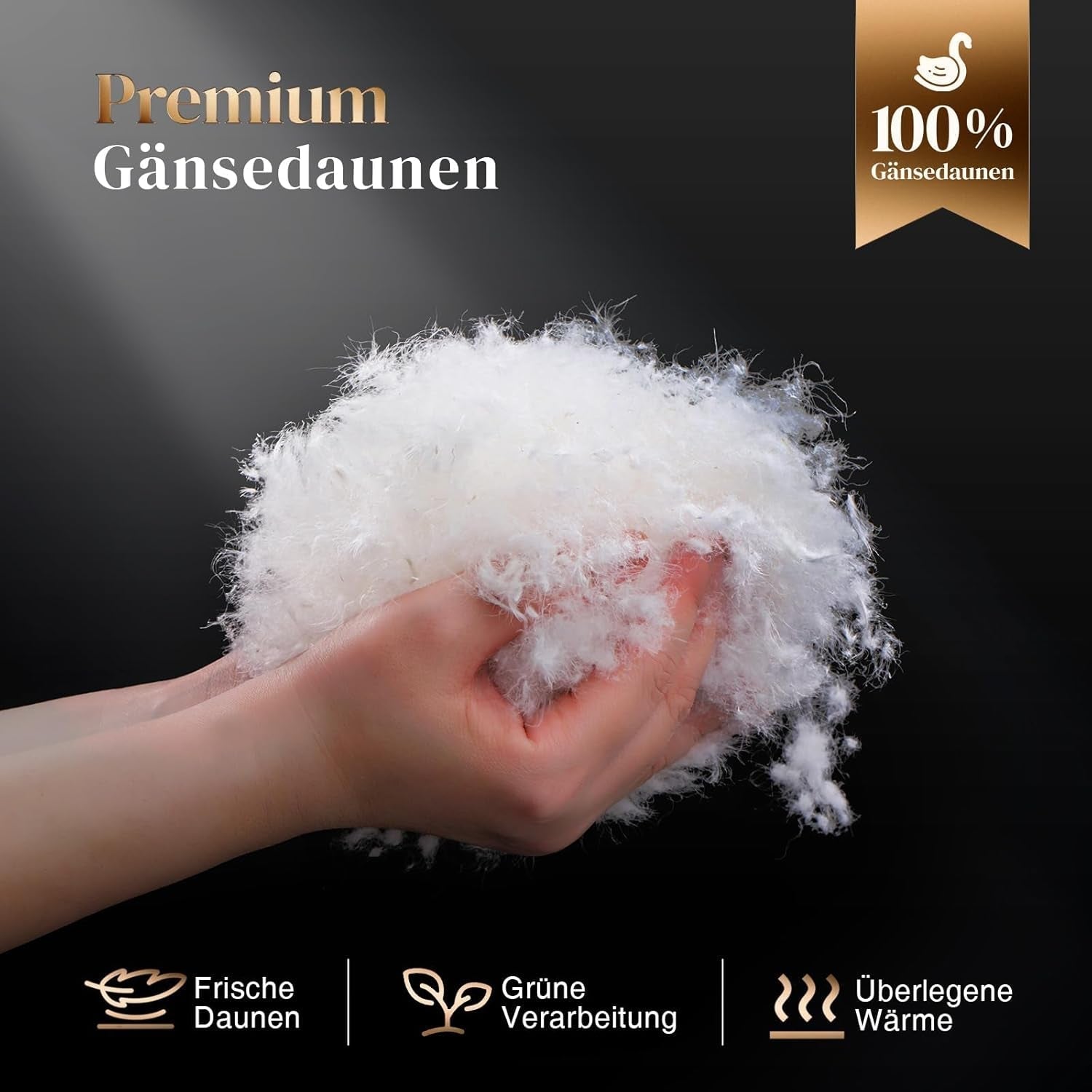 135X200 All Season Comforter 100% Cotton Goose Down Feather Comforter Thick Filled Feather Comforter No Live Plush Extra Fluffy Transitional Comforter 3D Baffle Box Single Bed White Quilts & Quilts Naty Shop