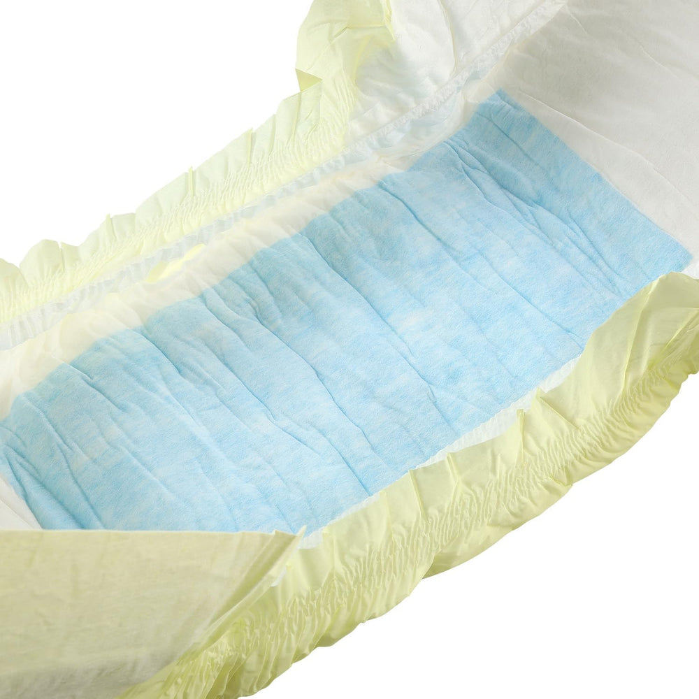 CutiePlusU Adult Diapers, 10 Pack Disposable Incontinence Panties with Loops for Women and Men, Maximum Absorbency Overnight - Yellow (Medium Size 71-96cm)