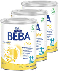 BEBA Junior 1+ milk drink from 1 year, With HMO, Age-appropriate protein content, Lactose only, No palm oil, No fish oil, Toddler food, Baby milk powder, Pack of 3 (3 x 800g)