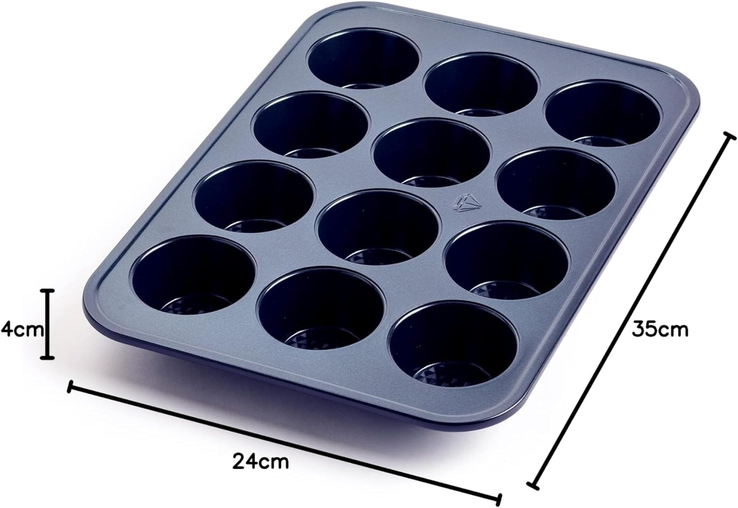 Blue Diamond Bakeware 12Er Muffinform Mit Antihaftbeschichtung, Blau Molds and baking trays Naty Shop