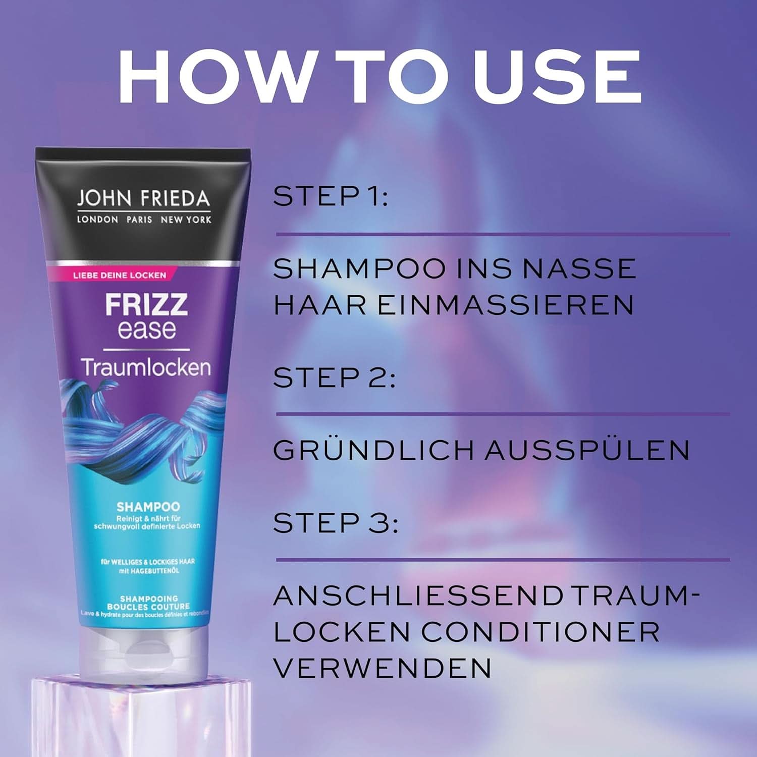 John Frieda Frizz Ease Dream Curls Shampoo, 250 ml Duș și baie Naty Shop